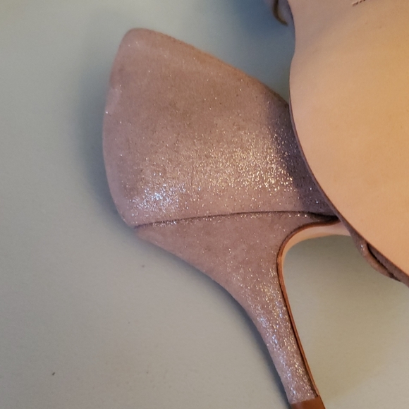 NWT Something Bleu Bleu Bridal Moon Beige Heels - Picture 7 of 8